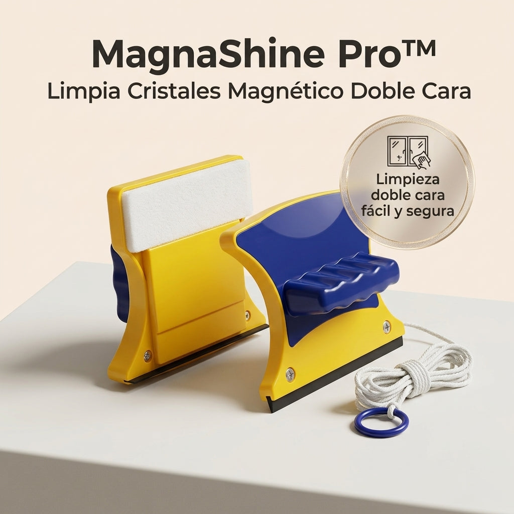 Limpia Cristales Magnético Doble Cara - MagnaShine Pro™